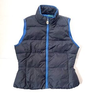 Women’s C. Wonder Lite Down Feather Quilted Puffer Vest in Navy Blue (Medium)